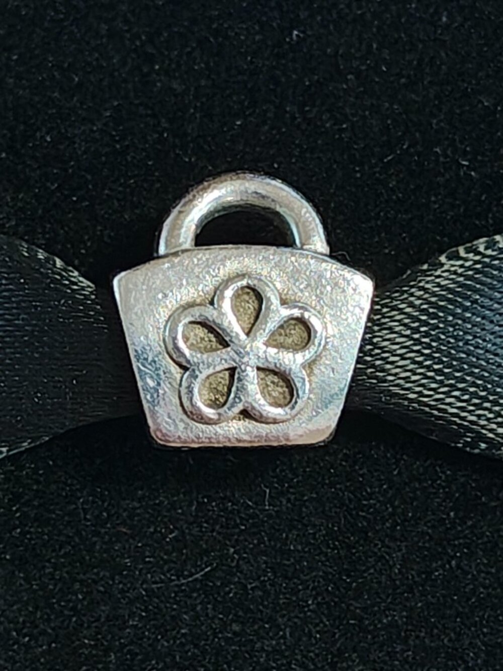 Authentic Pandora Purse with Pink CZ Charm – 790309PCZ Sterling Silver (Retired) - Picture 3 of 7